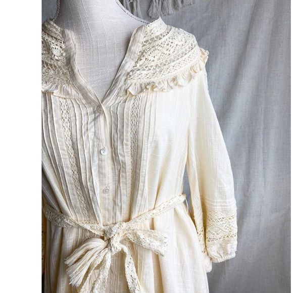 Cleobella Evie Taisha Mini Dress in Cream Size Small NWT - Picture 10 of 11